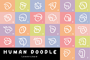 Human Doodle - Dingbat Font, a Symbol Font by Kanink Studio (Thumbnail 3 of 10)