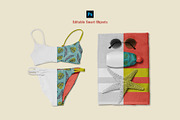 Female 2-Piece Swimwear Scene Mockup, an Apparel Mockup by Designertale (Thumbnail 2 of 6)