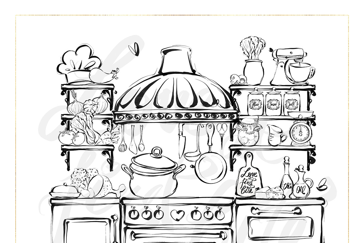 Cooking Kitchen Icons PNG Clipart, an Outline Icon by KaramfilaS (Photo 6 of 7)