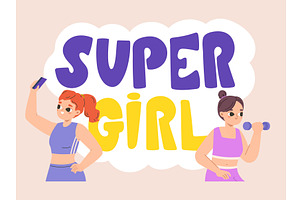 Supergirl concept. Strong young, a Sport Illustration by Valerie Bodnar