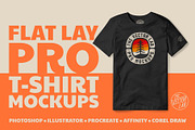 Flat Lay Pro T-Shirt Mockups, an Apparel Mockup by TheVectorLab (Thumbnail 1 of 4)