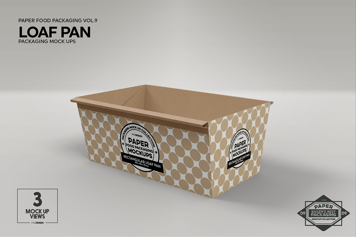 Loaf Cake Mold Packaging Mockup, a Packaging Mockup by INCDesign (Photo 5 of 8)