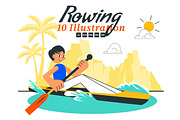 10 Rowing and Canoeing Illustration, a Sport Illustration by denayunebgt (Thumbnail 1 of 4)