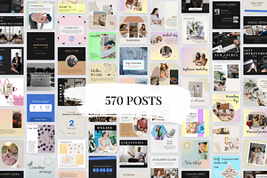 1400 Canva Instagram Template Bundl