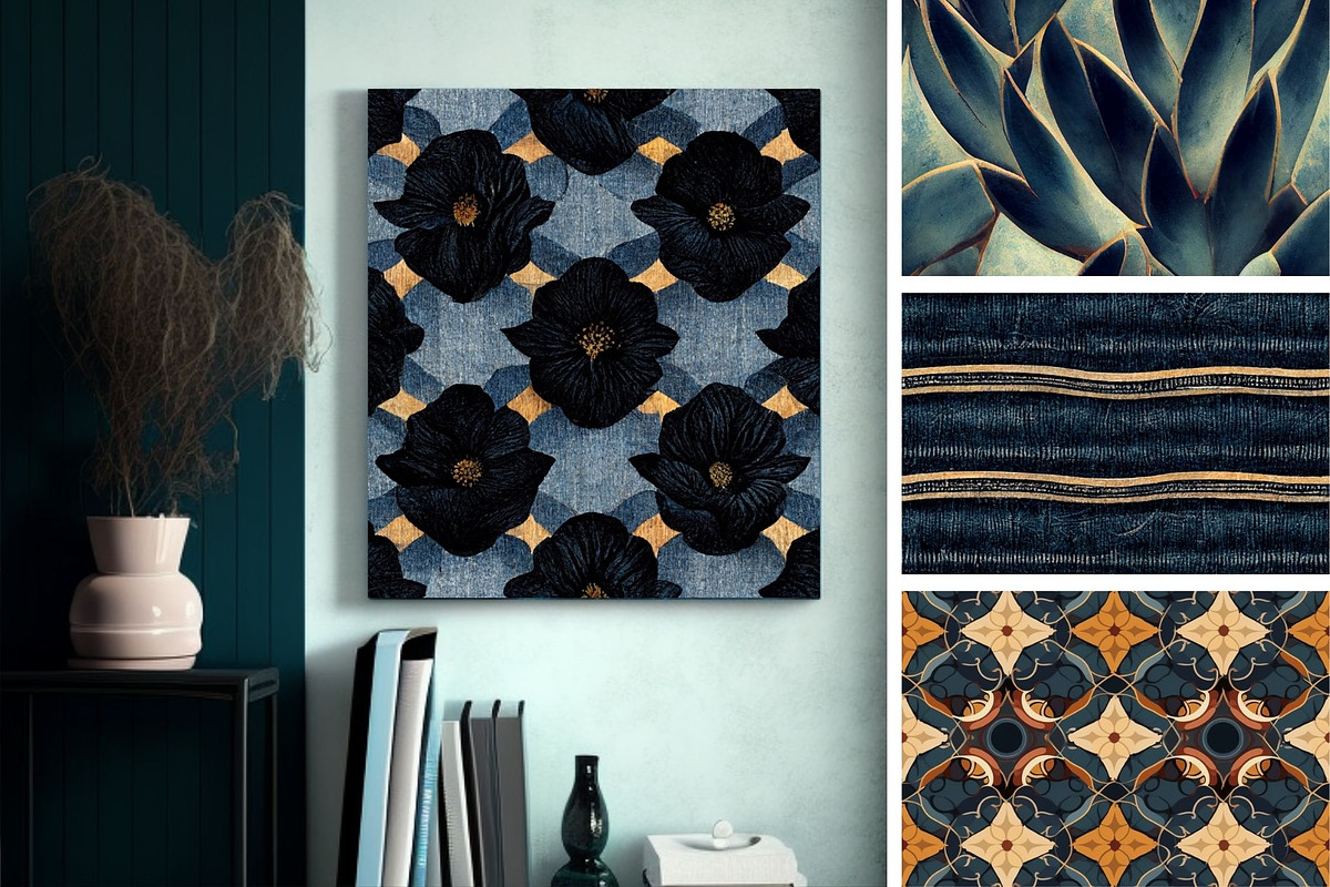 37 seamless blue modern pattern, a Pattern Graphic by ARTOZEN DIGITAL (Photo 12 of 15)