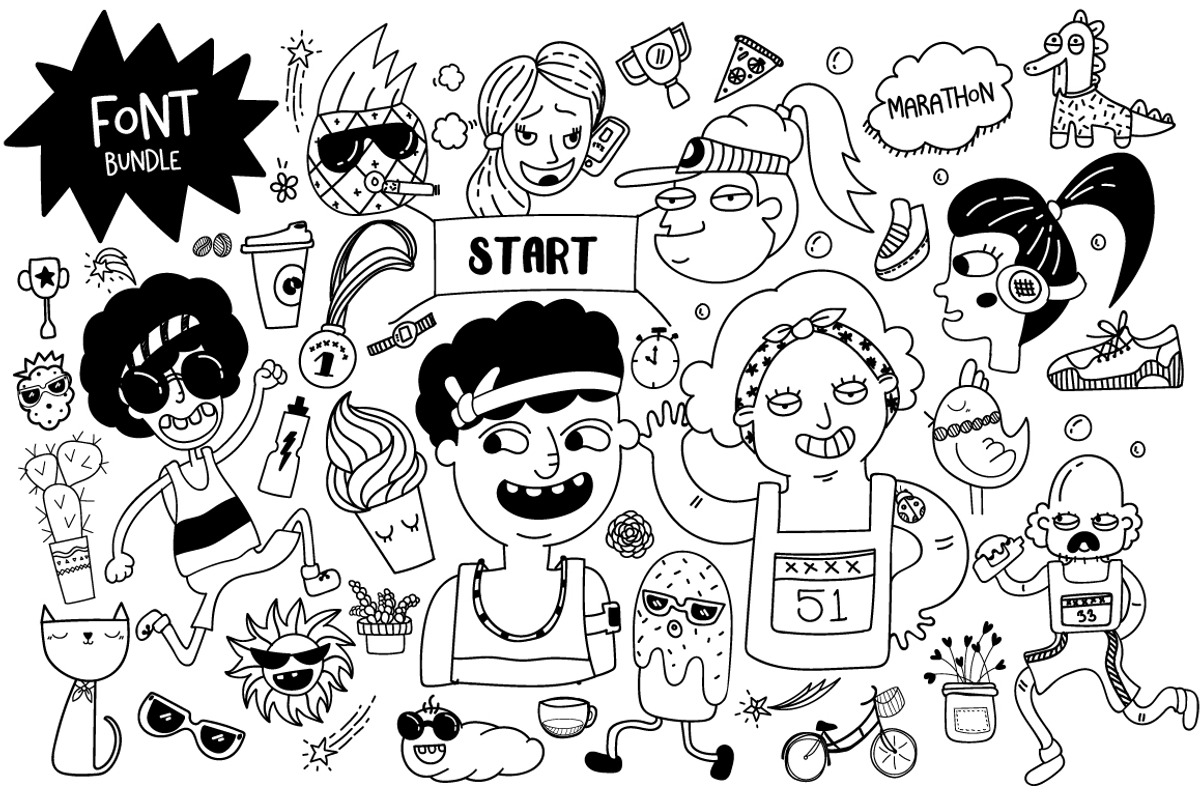 Hand Doodle and Kids Fonts