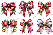 Whimsical Christmas Bow Clipart, an Illustration by DreamArtGraphic (Thumbnail 3 of 5)