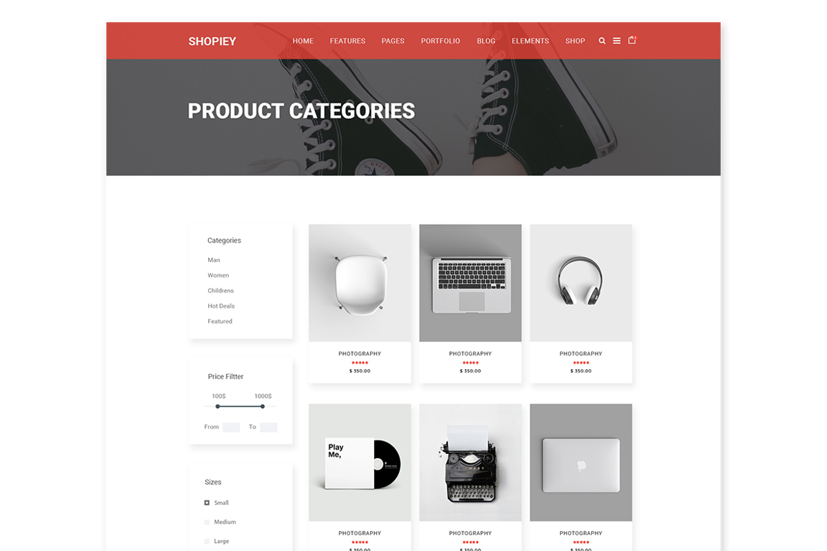 Shopiey - Ecommerce PSD Template, a Templates & Theme by themelove