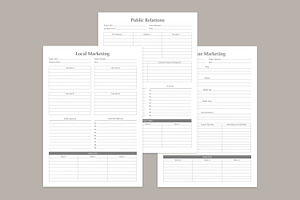 Marketing Planning Pages Set V-02