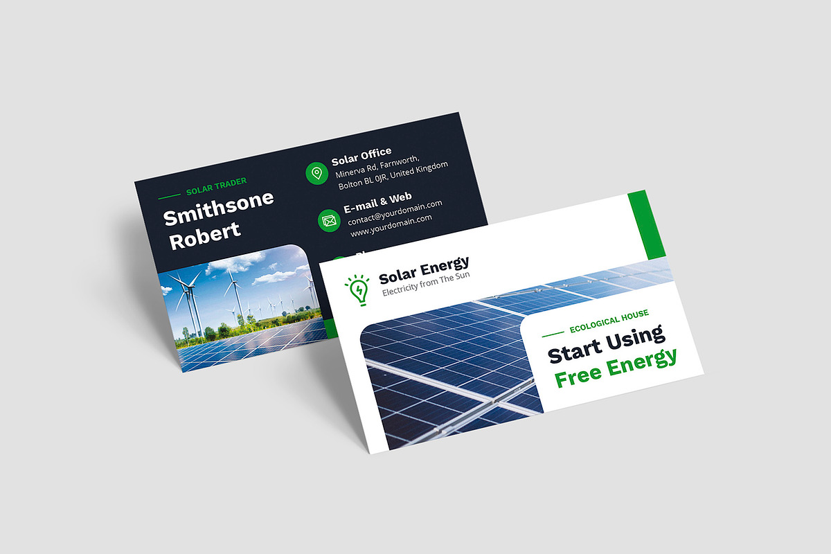 Solar Energy Business Card Template, a Business Card Template by artbart (Photo 6 of 8)