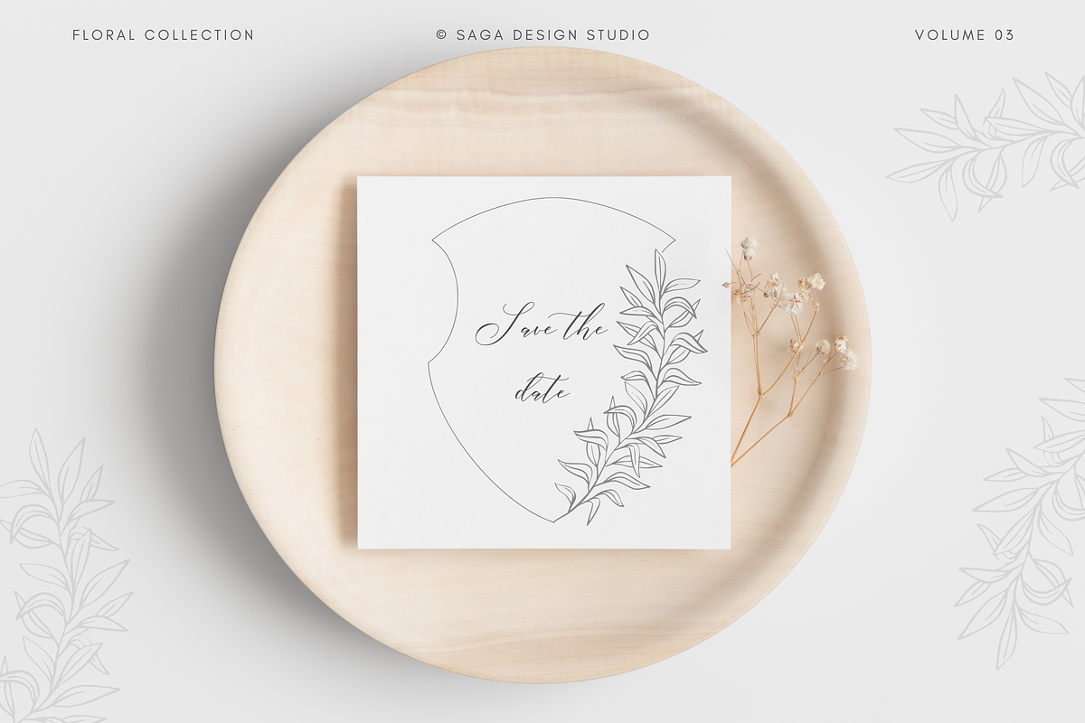 Vintage Floral wreaths and frames, an Illustration by Saga Design Studio (Photo 4 of 5)