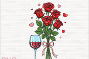Valentine Wine Glass Clipart PNG, a Graphic by crative8112 (Thumbnail 2 of 8)