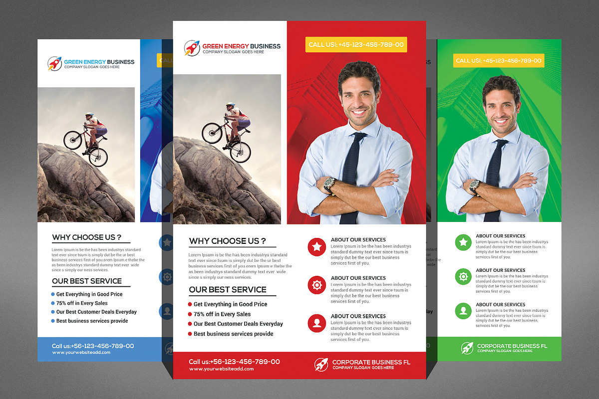 9 Green Energy Flyer Bundle, a Flyer Template by Graphic Templates (Photo 2 of 9)