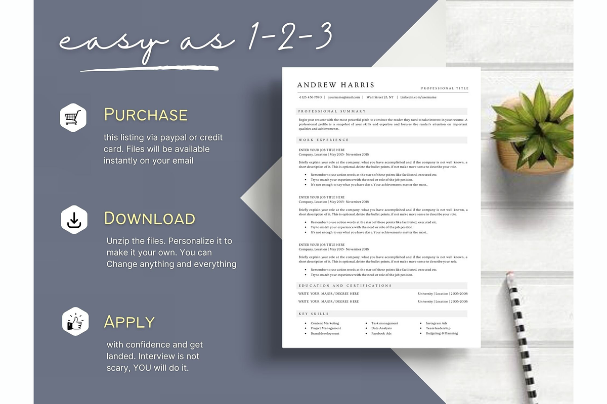 ATS friendy resume template word, a Resume Template by Climbwithelevator (Photo 6 of 11)