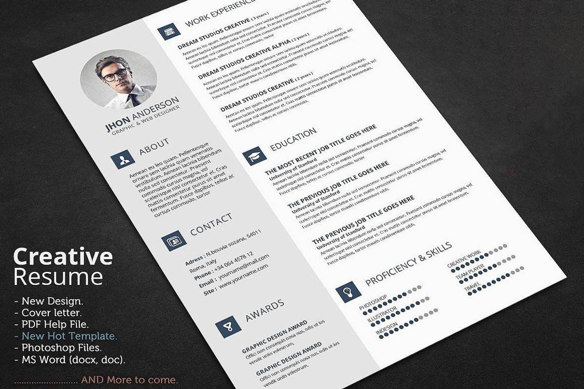 Resume Template, a Resume Template by GraphicsToll (Photo 1 of 6)