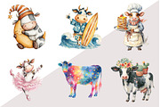 Quirky Cow Clipart, an Illustration by Design Market (Thumbnail 3 of 3)