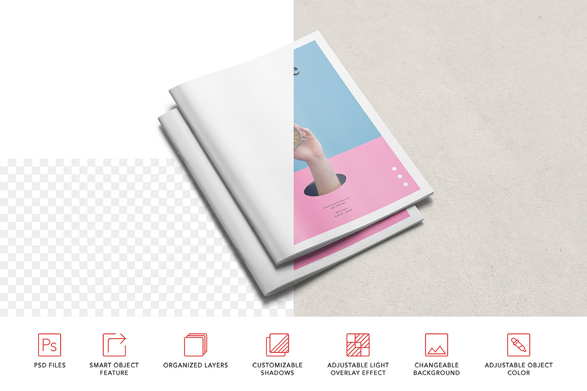 Magazine Mockup, a Product Mockup by DesignNeutrons (Photo 2 of 4)