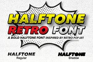 Halftone Retro Font