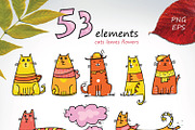 Autumn Cats collection, an Illustration by Zooza Art (Thumbnail 2 of 7)