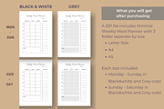 Minimal Weekly Meal Planner, a Stationery Template by STUDIO CHOTI (Thumbnail 3 of 4)