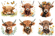 Watercolor Spring Peeking Animal Cli, an Illustration by DreamPrint404 (Thumbnail 5 of 6)