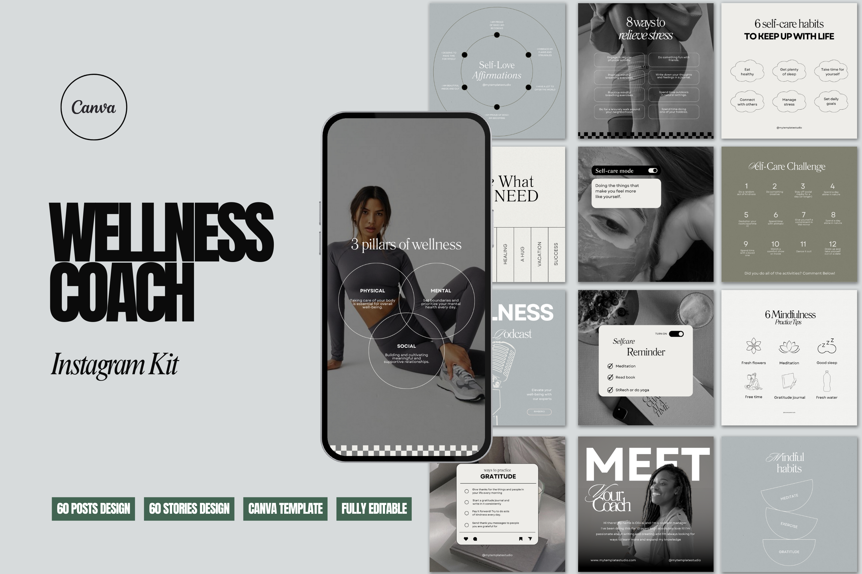 Wellness coach Instagram Template