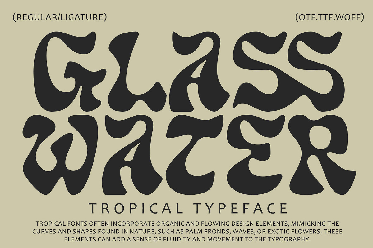 Glass Water - Tropical Font, a Font by HeyFonts (Photo 1 of 14)