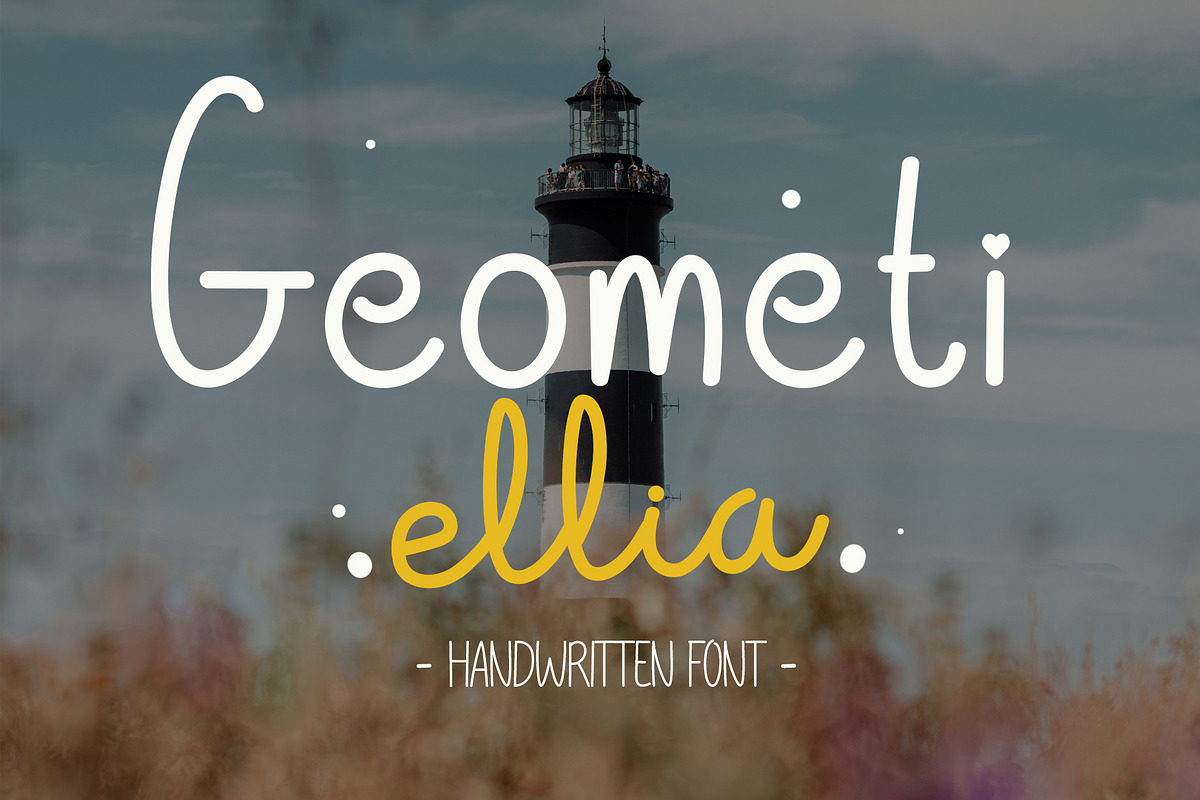 Geometi Ellia - Dual Handwritte Font, a Script Font by Artnivora.Std (Photo 3 of 7)
