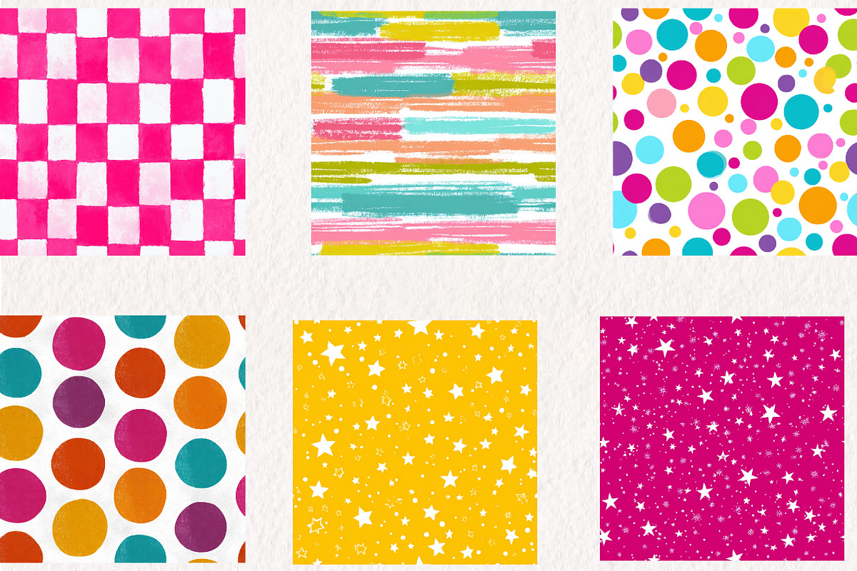 Neon Colors Digital Paper Pattern, a Pattern Graphic by CreationArt (Photo 4 of 4)