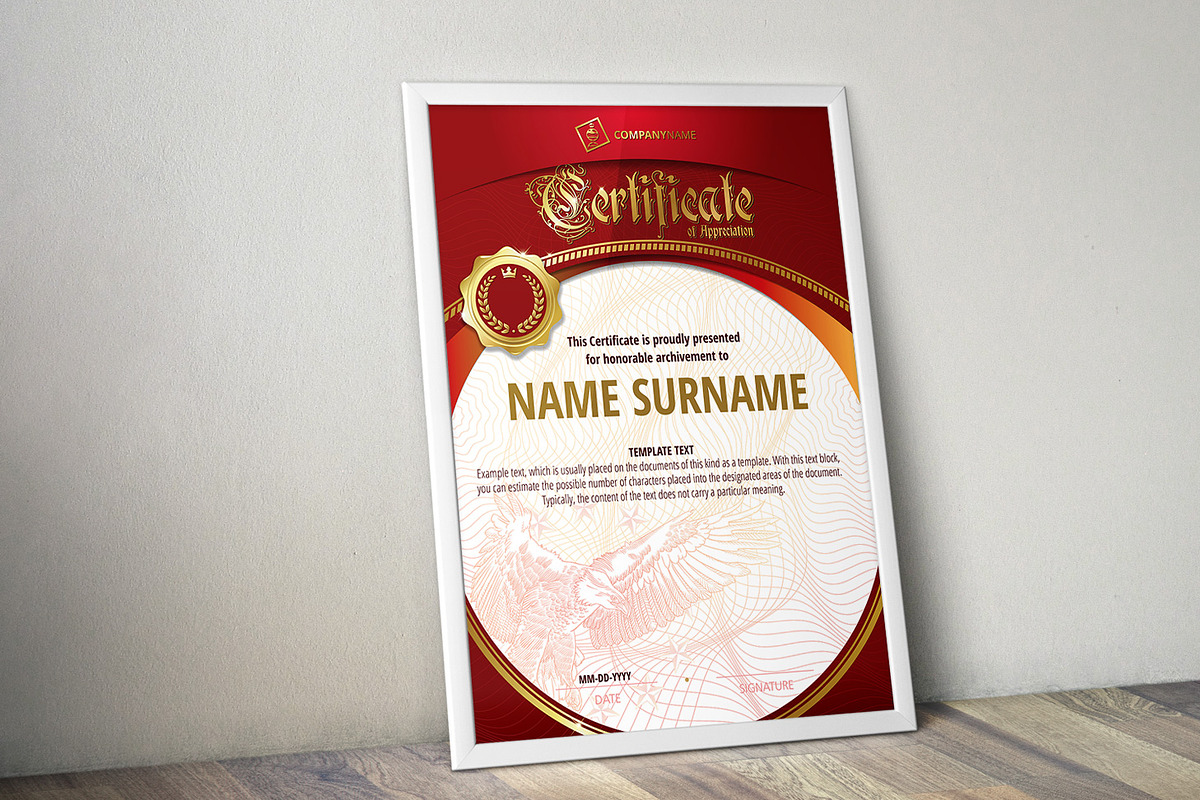 Appreciation Certificate Templates, a Stationery Template by inshader (Photo 8 of 17)