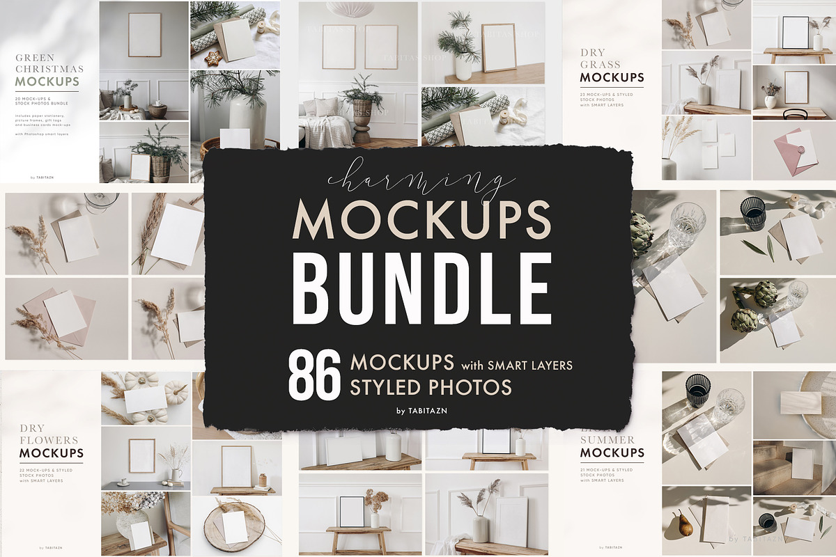 Charming Mock ups bundle, a Print Template by Tabita's shop (Photo 1 of 5)