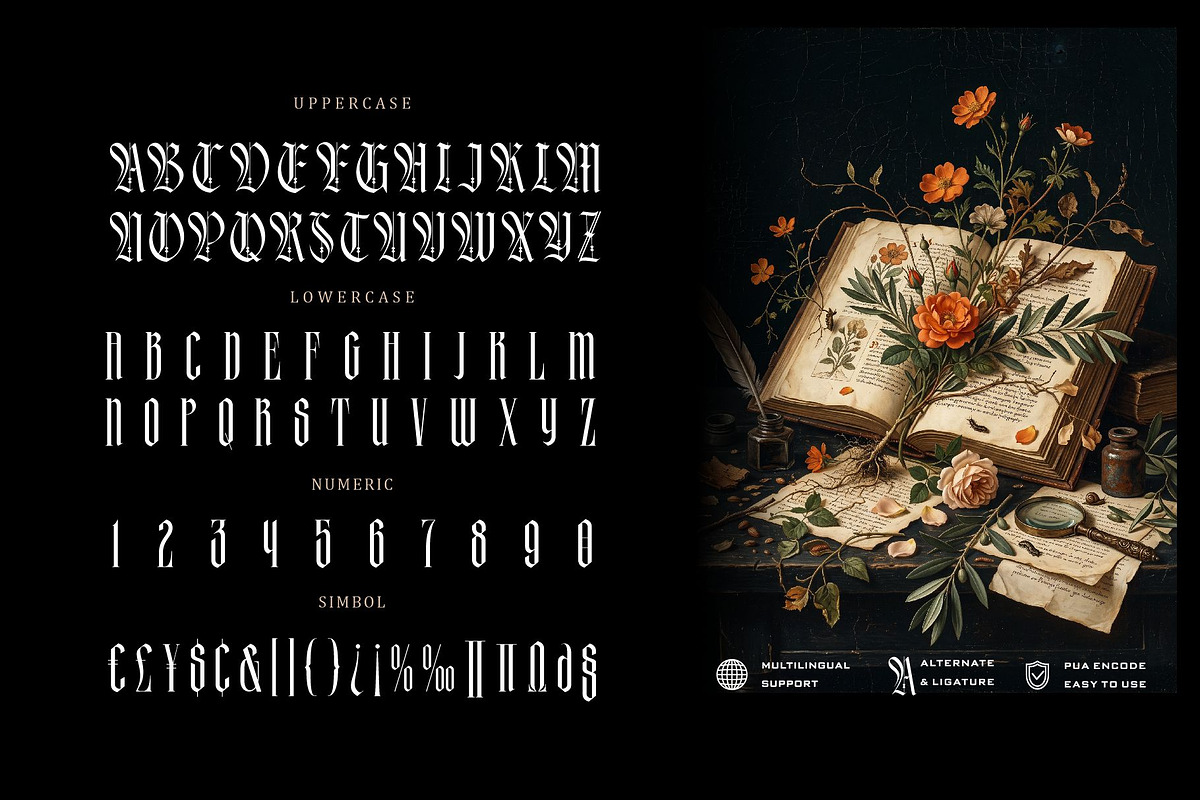Makyos Gothic Typeface, a Blackletter Font by alit design (Photo 2 of 17)