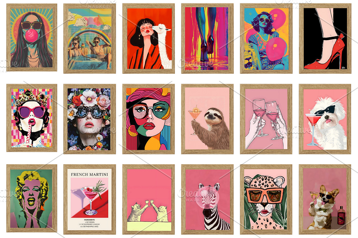 Pink Aesthetic Prints Girly wall art, an Arts & Entertainment Photo by Chipshpow Graphics (Photo 3 of 8)