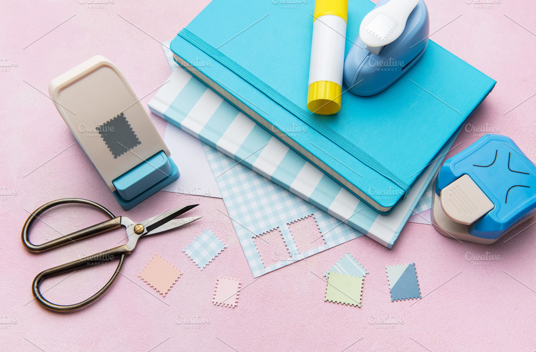 Craft supplies for creative paper projects with punch, an Arts & Entertainment Photo by Olena Rudo