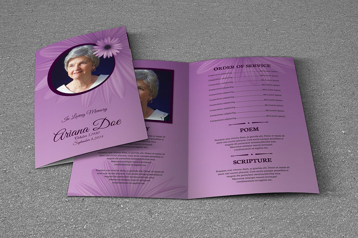 Funeral Program Template-V264, a Brochure Template by Template Shop (Photo 4 of 4)