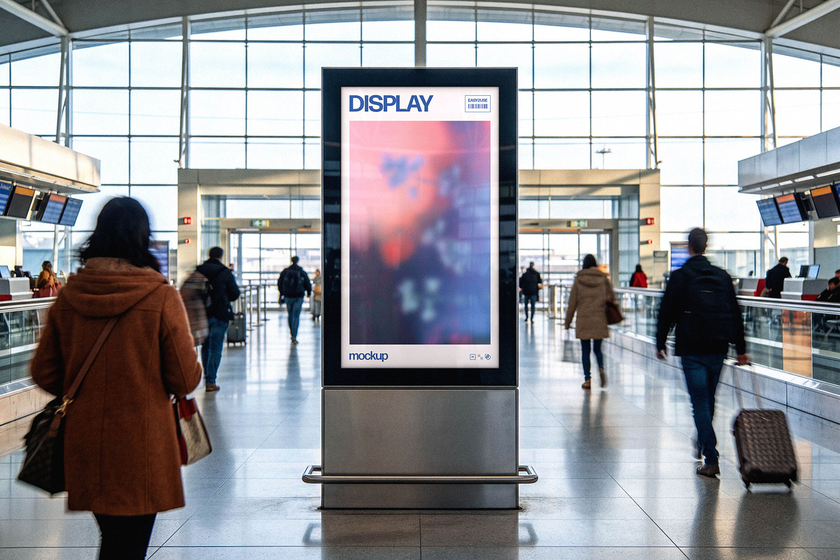 Airport Display Mockup, an Advertising Mockup by Design Squad (Photo 1 of 4)