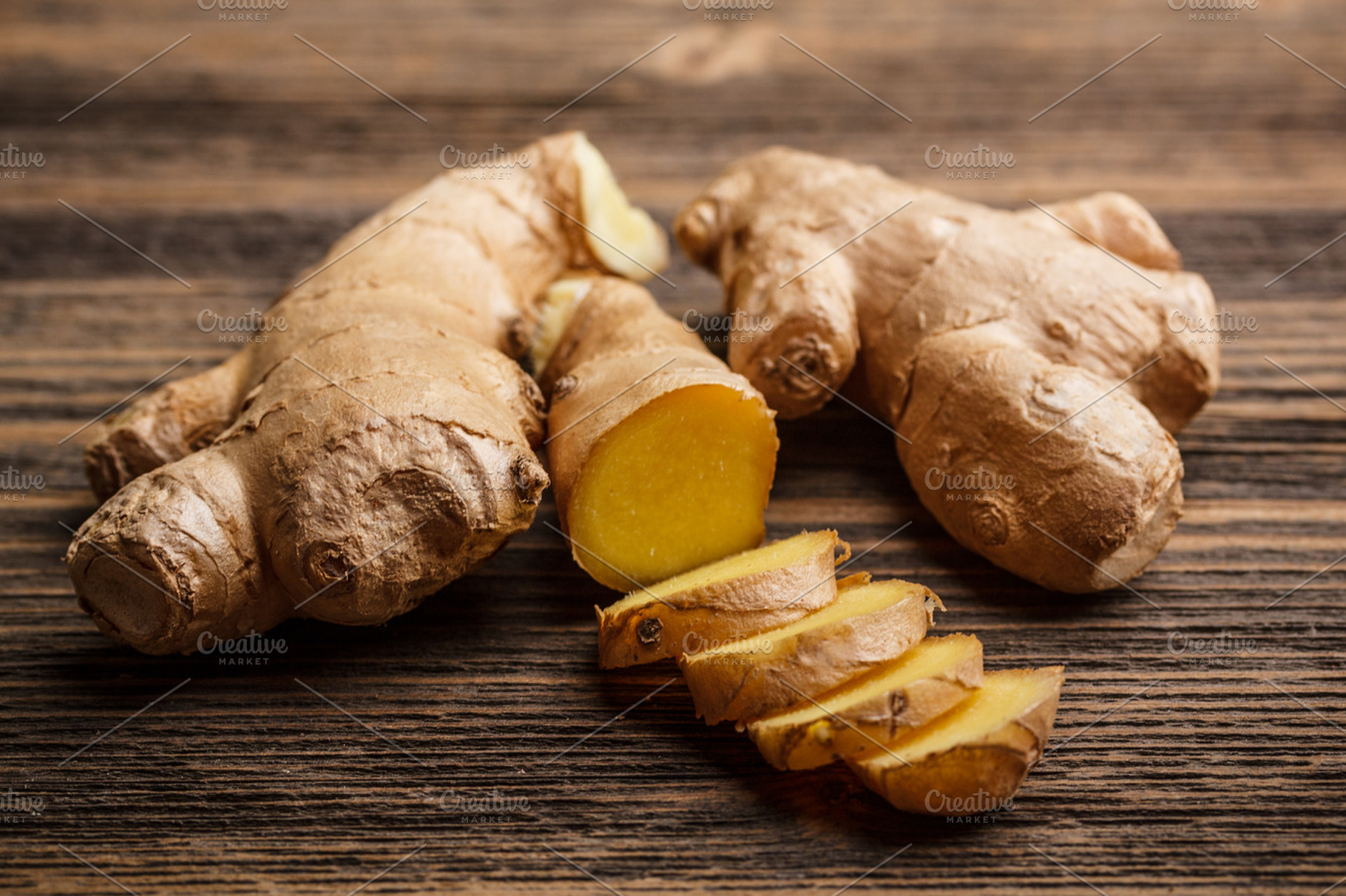 Fresh ginger containing food, fresh, and ginger