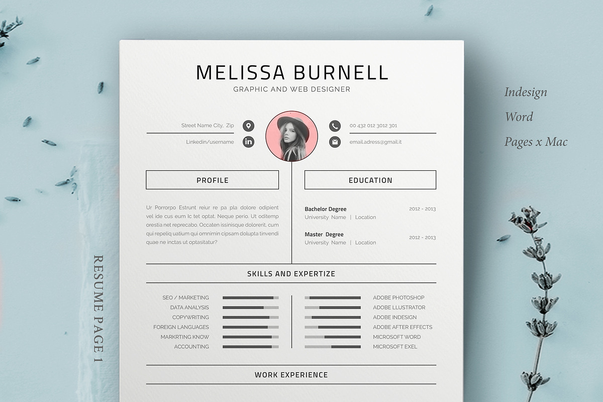 Resume Template | Melissa, a Resume Template by Astut (Photo 1 of 7)