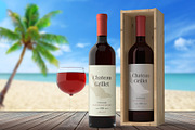 Wine Bottle Mockup Kit, a Merchandise Mockup by PSD Market (Thumbnail 4 of 16)