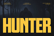 Hunter - Futuristic Sans Display, a Sans Serif Font by Pian45 Studio (Thumbnail 1 of 8)