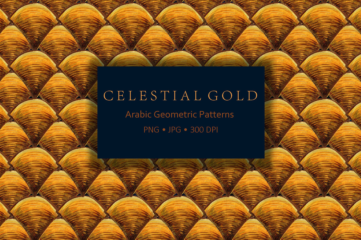 Celestial Gold: Arabic Patterns Kit, a Pattern Graphic by FineArt (Photo 1 of 5)