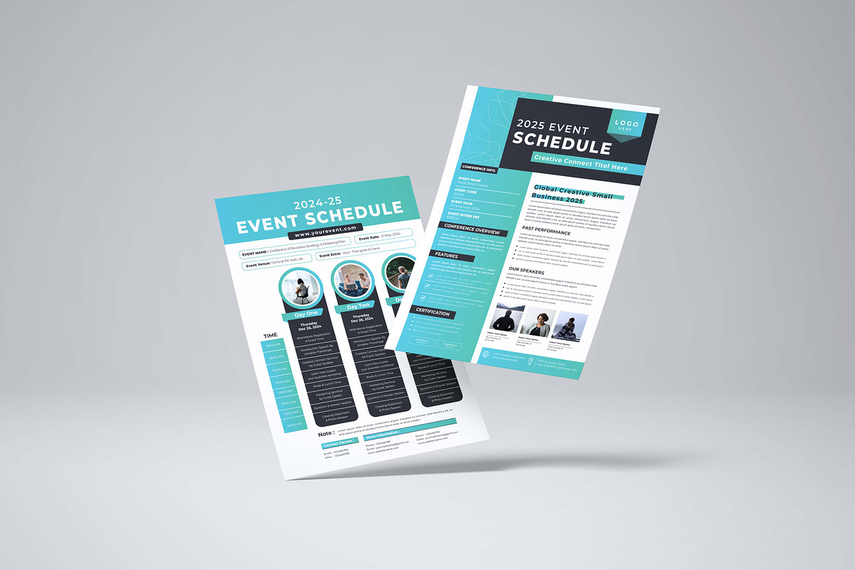 Event Schedule | MS Word & Indesign, a Flyer Template by design_hut (Photo 4 of 4)