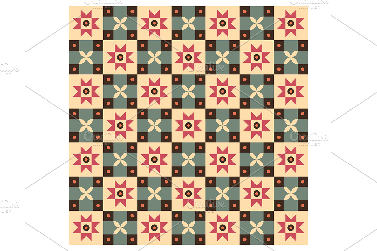 Flat Geometric Repeating Design, a Pattern Graphic by Creative Backgrounds (Photo 2 of 4)
