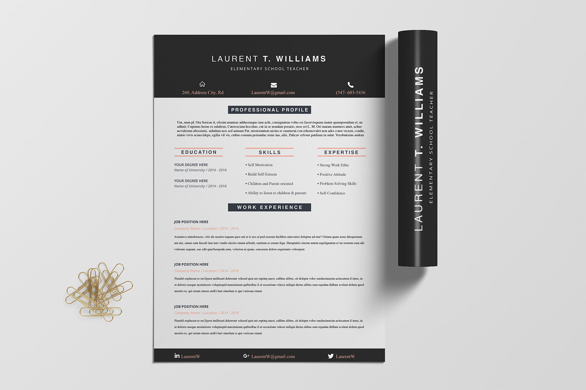 Resume Template / CV, a Resume Template by OpulentStu (Photo 2 of 3)