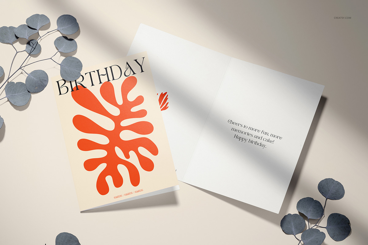 5x7 Folded Greeting Cards Mockup Set, a Merchandise Mockup by creatsy5 (Photo 23 of 33)