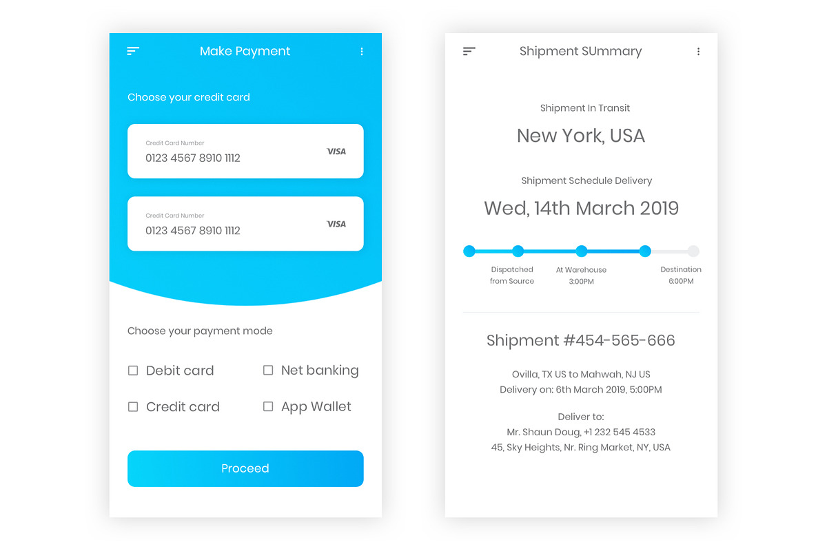 Shipment & Logistics Figma App, an UI Kit Template by themelove (Photo 6 of 9)