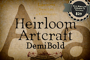 Demi Heirloom Artcraft, a Serif Font by Baseline Fonts (Thumbnail 1 of 4)