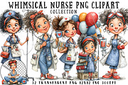 Whimsical Nurse PNG Clipart, an Illustration by OK Design (Thumbnail 1 of 6)
