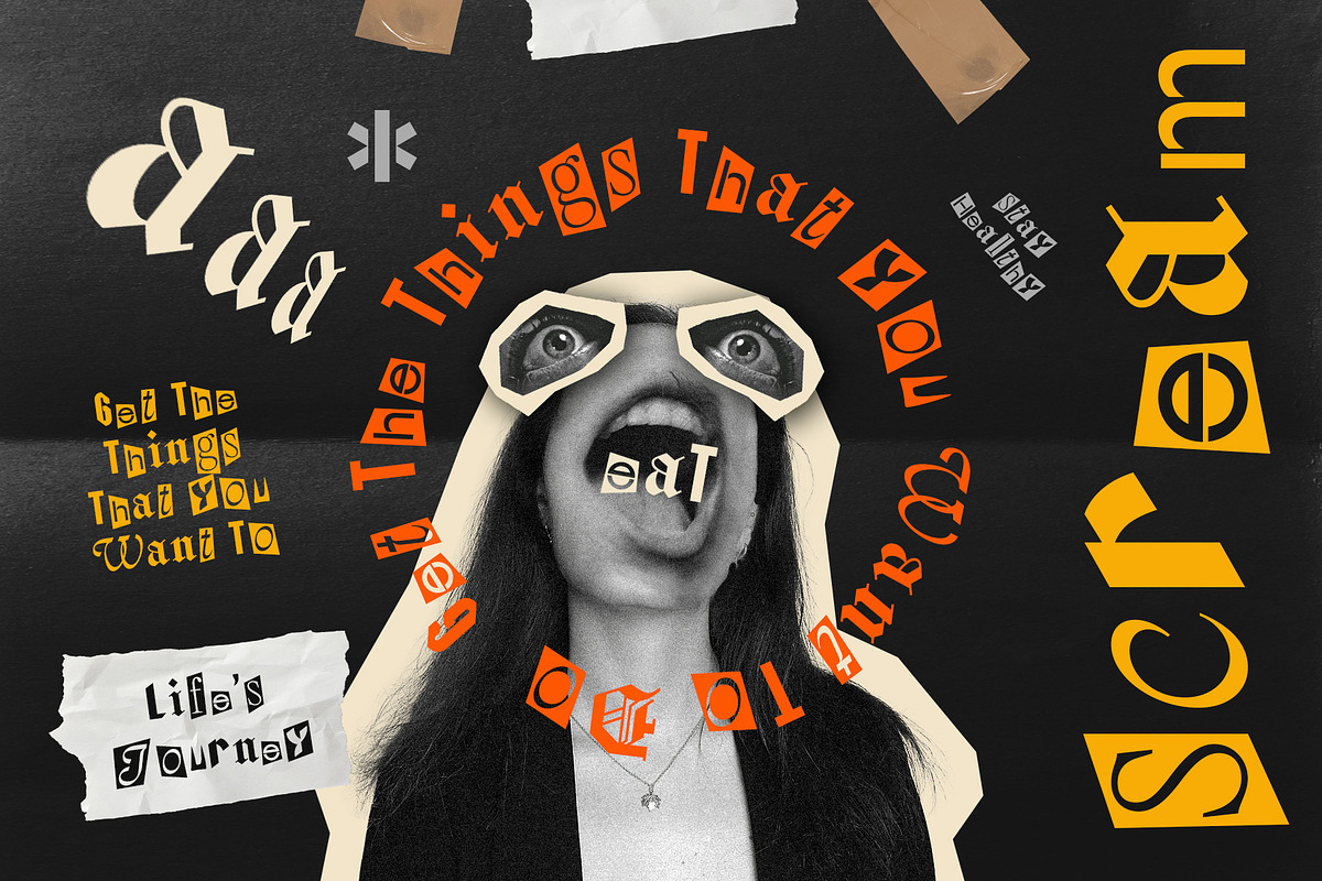 CS Benji – Collage Font, a Sans Serif Font by Craft Supply Co. (Photo 2 of 8)