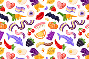 Sweet jellies, gummy candies set, a Food Illustration by PaperTrident (Thumbnail 6 of 7)